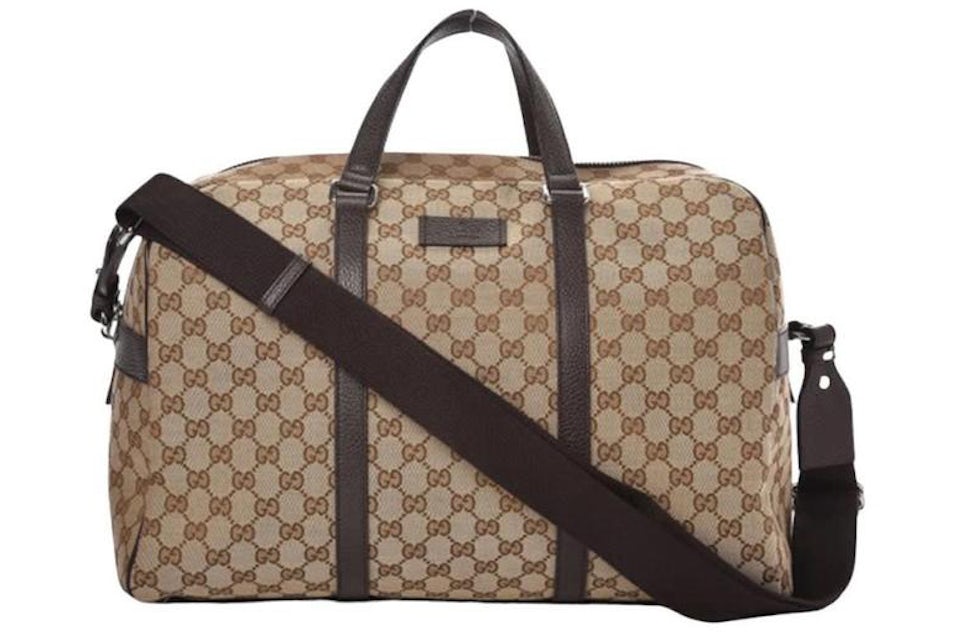 Gucci Boston GG Duffle Bag Beige/Ebony