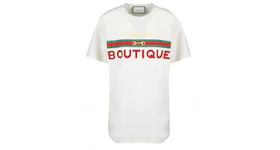 Gucci Boutique Print Cotton T-shirt White