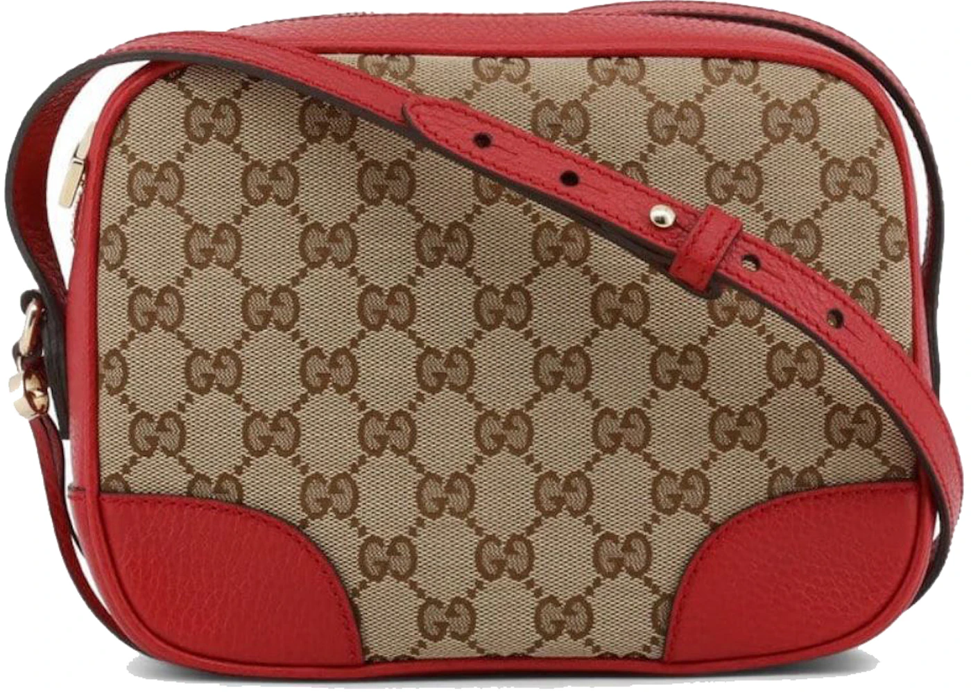 Gucci Bree Leather Beige/Red GG Canvas Cross Body Bag – Sunset