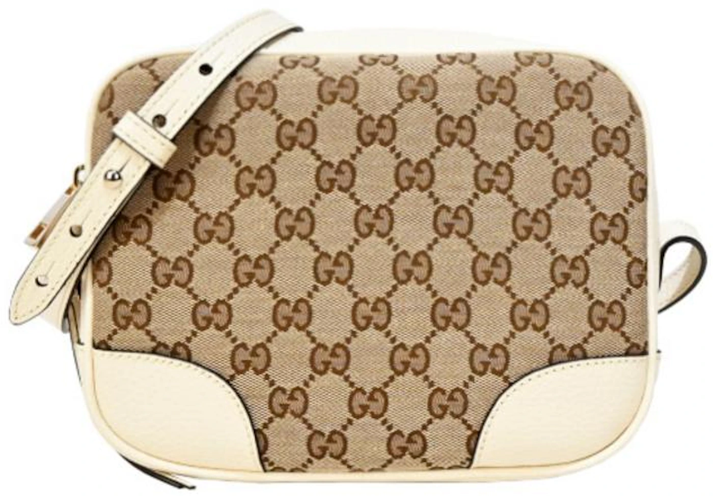 Gucci Bree GG Crossbody Bag Guccissima Beige/White in Canvas/Leather with  Gold-tone - US