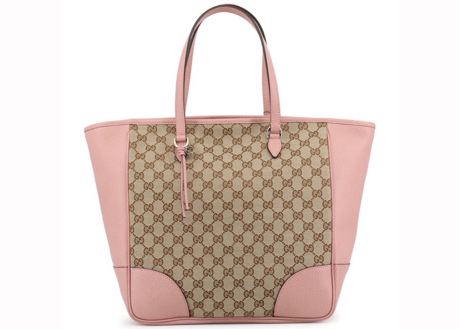 Gucci Bree Tote GG Large Beige/Pink in Canvas/Leather with Light