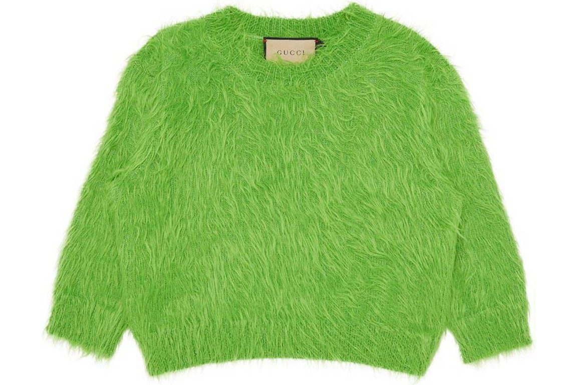 Pre-owned Gucci Brushed Wool Knit Sweater Green