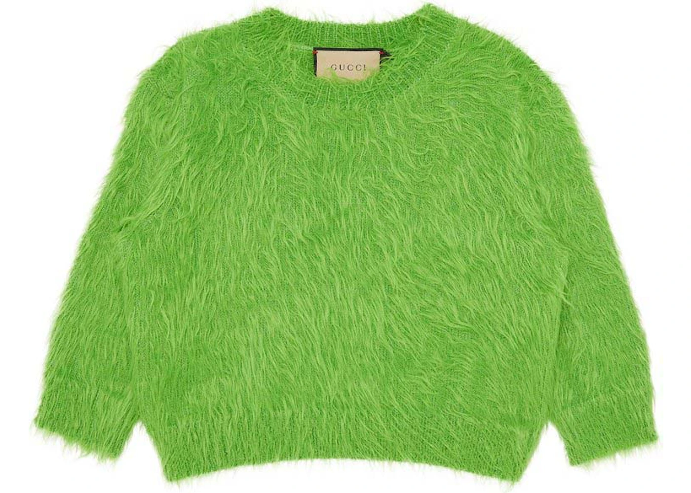 Gucci Brushed Wool Knit Sweater Green - US