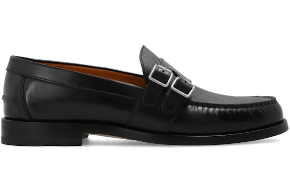 Mocassino Gucci con fibbia GG Monogram nero
