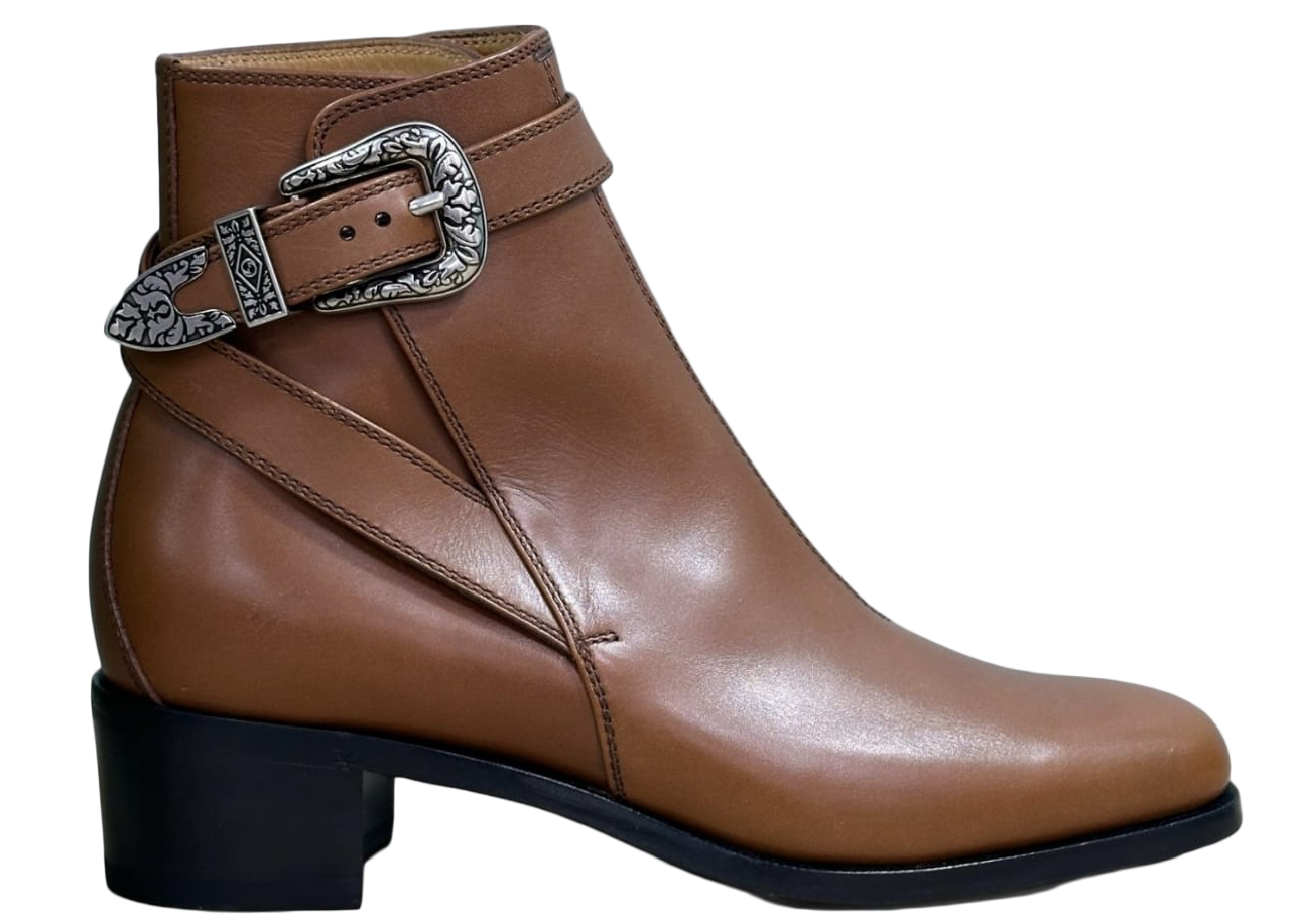 Gucci 60mm Romance Leather Combat Boot Black (Women's)