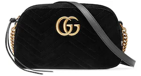 Gucci Camera Bag GG Marmont Velvet Small Black