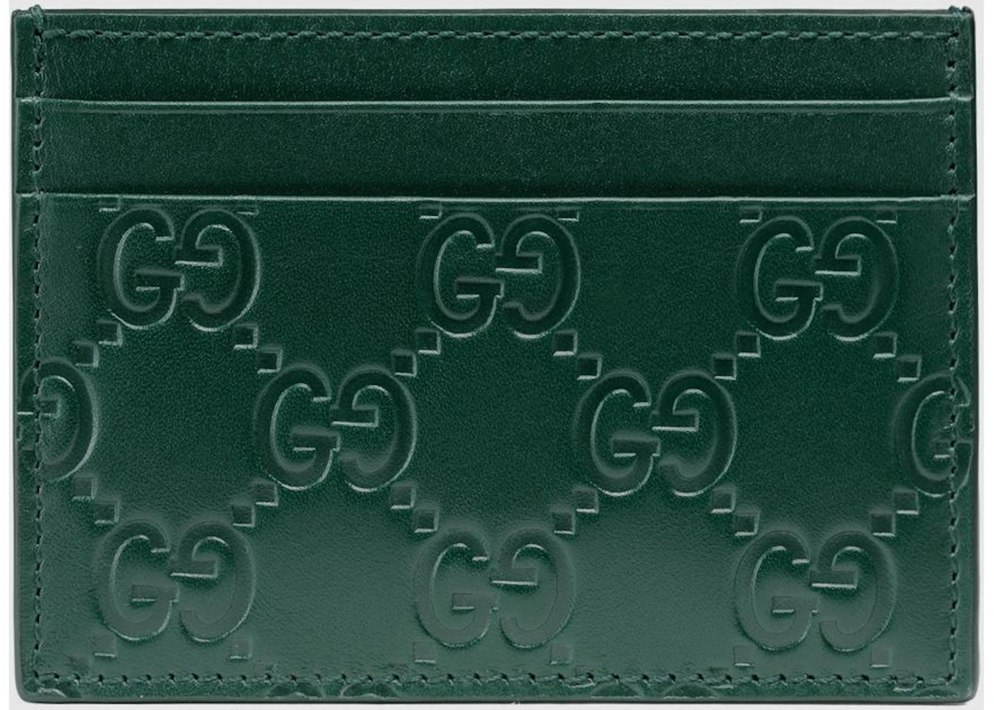 SOLD*NIB Gucci Money Clip Card Case Green Leather