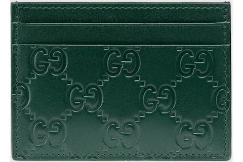 Gucci Card Case Guccissima Green in Leather - US Gucci Card Case Guccissima Green in Leather - US