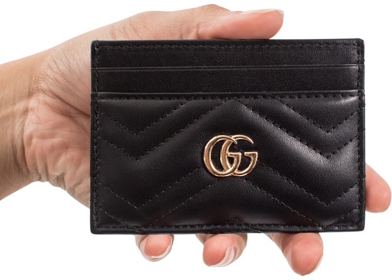 Gg marmont matelassé leather best sale card case