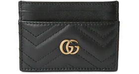Gucci GG Marmont Card Case Matelasse Black
