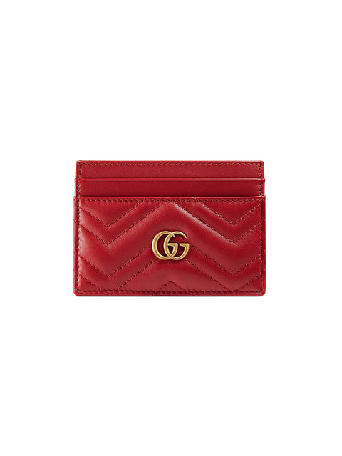 red gucci card holder