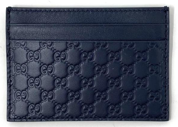 Gucci Card Case Microguccissima (5 Card Slot) Navy Blue in 