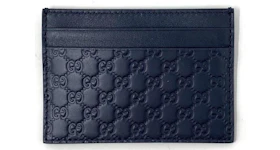 Gucci Card Case Microguccissima (5 Card Slot) Navy Blue