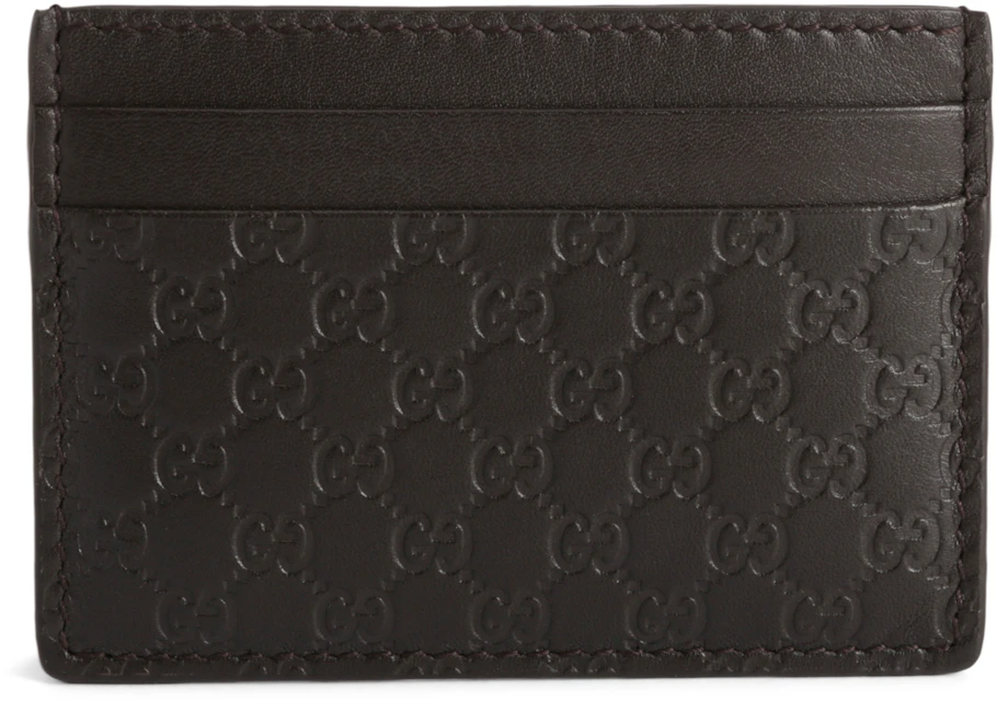 brænde Uskyld af Gucci Card Case Microguccissima Black in Leather