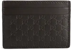 Gucci Card Case Microguccissima Black in Leather - US