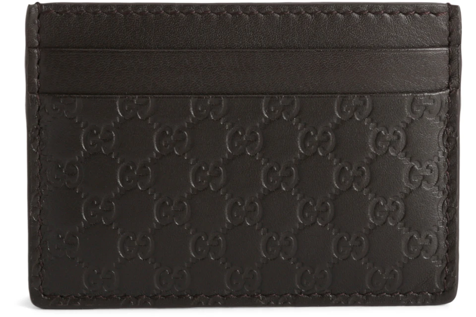 Pijler roem hoofdstuk Gucci Card Case Microguccissima Black in Leather - US