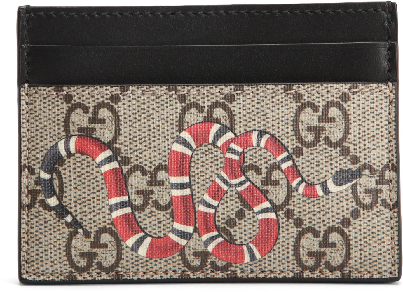 Gucci Snake Print GG Supreme Wallet