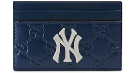 Gucci Card Case NY Yankees Patch Royal Blue