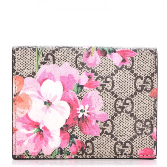 Gucci Wallet GG Supreme Blooms Pink in 