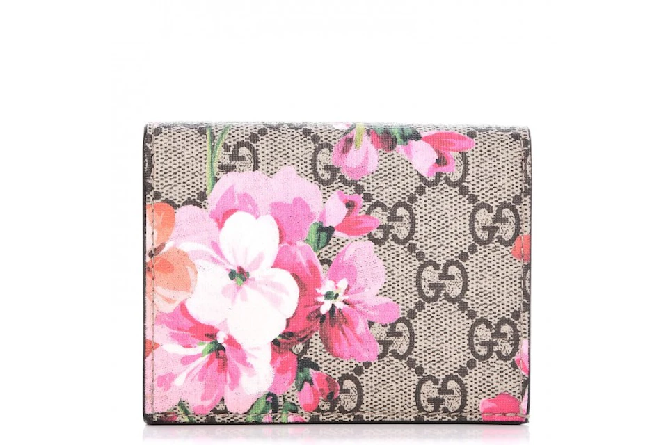 Gucci Wallet GG Supreme Blooms Pink