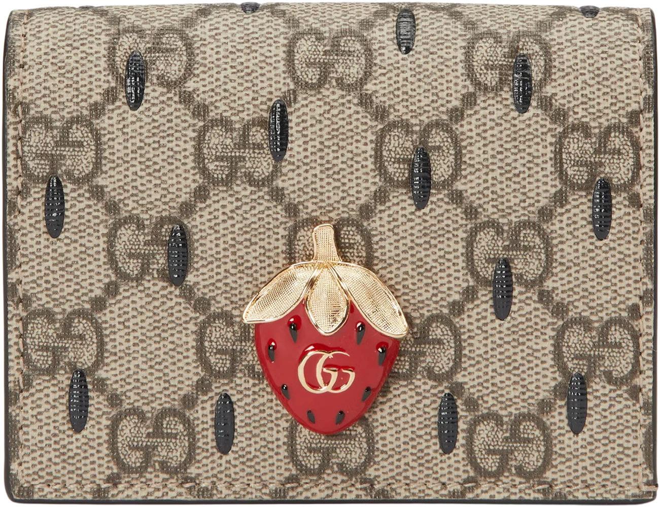 Gucci Zumi Bag Strawberry Mini Ivory Multicolor in Leather with  Silver/Gold-tone - US