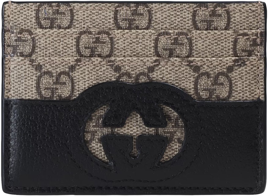 Wallet with Interlocking G in GG Supreme