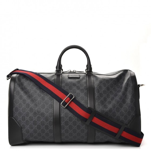 Gucci - Men - Ophidia Leather-trimmed Monogrammed Supreme Coated-canvas Tote Bag Gray
