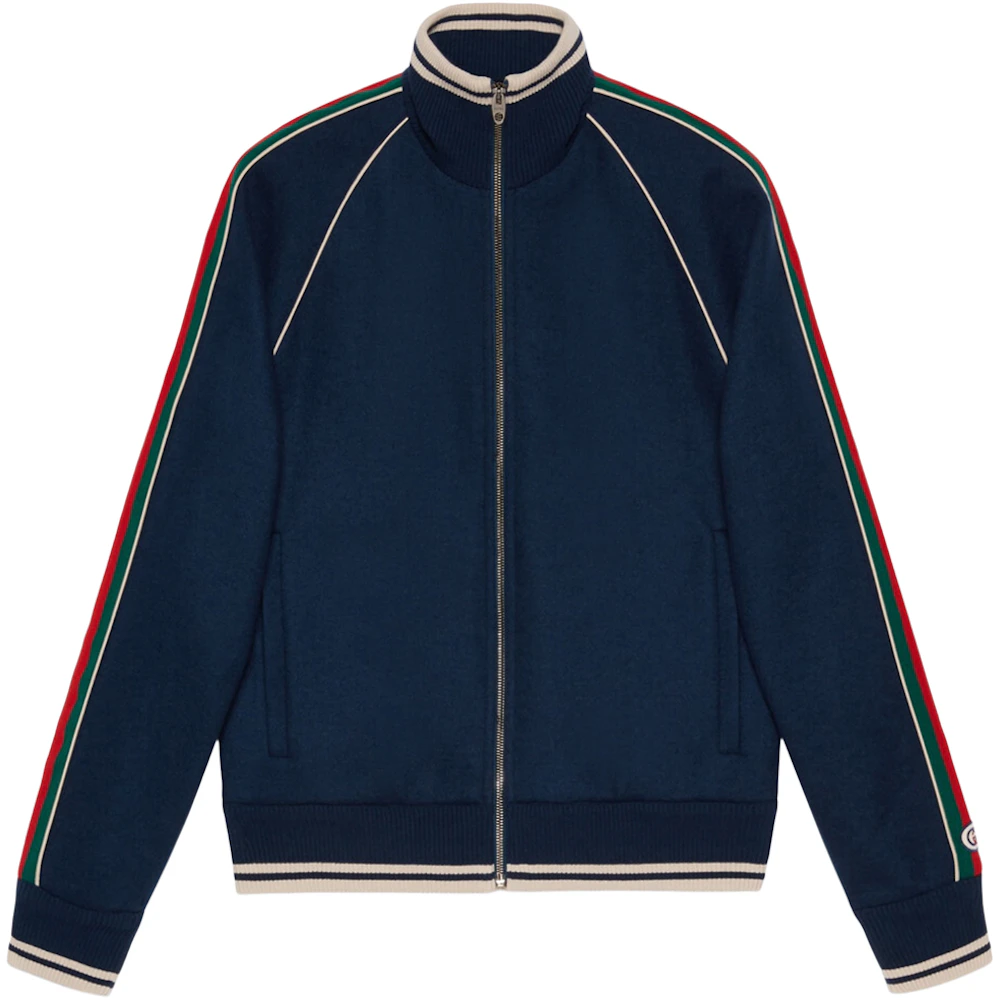 Gucci Cashmere Zip-Up Jacket Navy Men's - GB