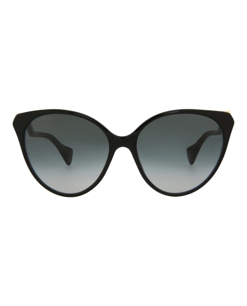 Pre-owned Gucci Women's  Cat Eyeframe Acetate Sunglasses In Black Black Grey (gg1011s/30011586/001)