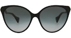 Gucci Cat Eye-Frame Acetat-Sonnenbrille Schwarz Schwarz Grau (GG1011S-30011586-001)