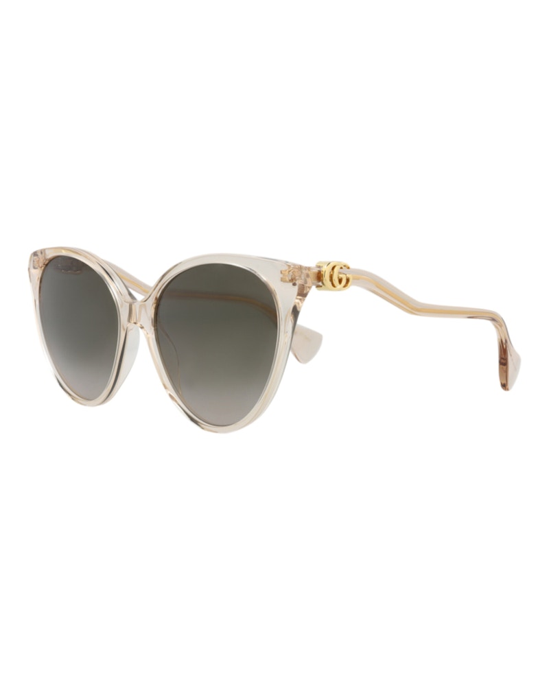 Pre-owned Gucci Women's Cat Eyeframe Bio Acetate Sunglasses In Pink Pink Brown (gg1011s/30011586/006)