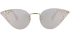 Gucci Cat Eye Frame Sonnenbrille aus Metall Gold/Gold/Silber (GG0898S-30010504-002)