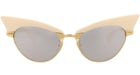 Gucci Cat Eye-Frame Metall-Sonnenbrille Goldgold-Silber (GG1131S-30013536-001)