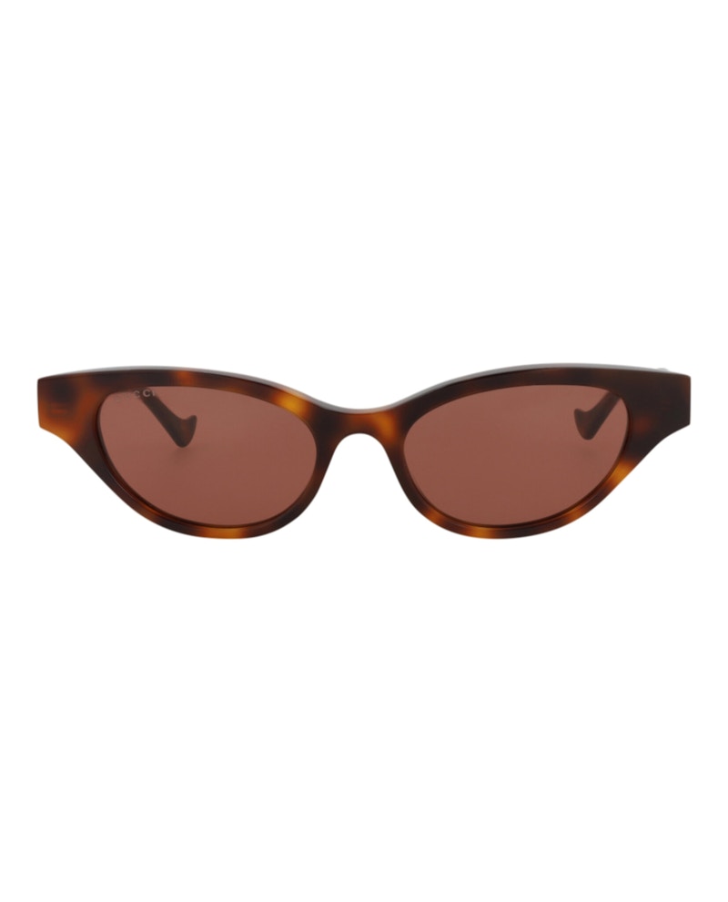 Pre-owned Gucci Women's  Cat Eyeframe Recycled Acetate Sunglasses/30013901002) In Havana/brown (gg1298s