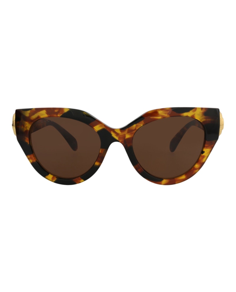 Gucci Cat Eye-Frame Recycled Acetate Sunglasses Havana