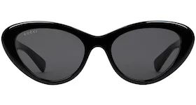 Gucci Cat-Eye Frame Sunglasses Black/Solid Grey (‎706685 J0740 1012)