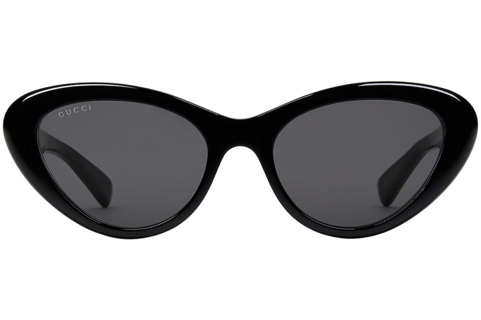 Gucci Cat-Eye Frame Sunglasses Black/Solid Grey (‎706685 J0740
