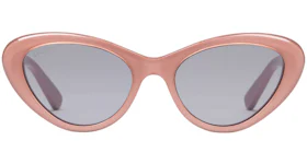 Gucci Cat-Eye Frame Sunglasses Pink/Solid Grey (‎706685 J0740 5812)