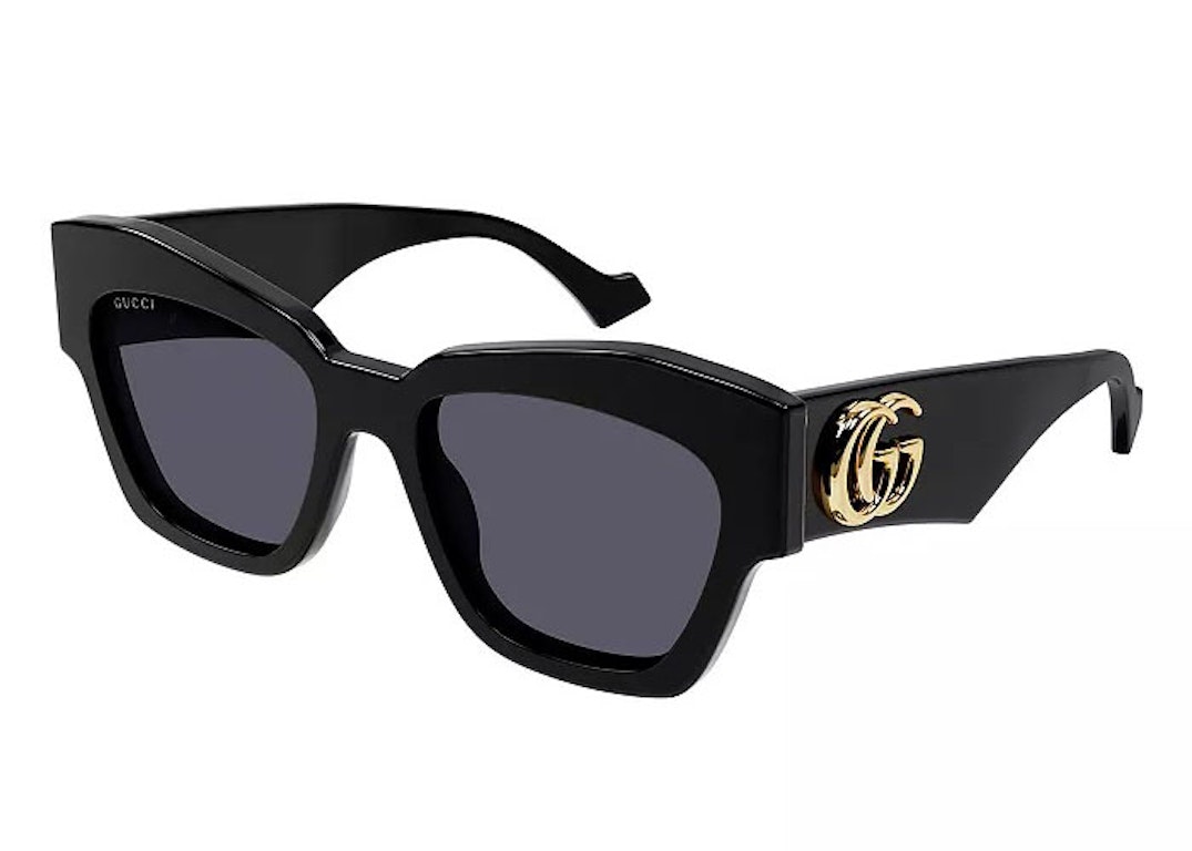 Pre-owned Gucci Cat Eye Sunglasses Black/gold (gg1422s 001)
