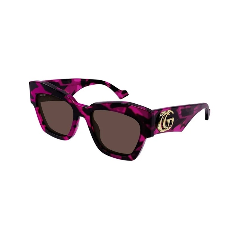 Gucci Cat Eye Sunglasses Havana Pink GG1422S 005 in Acetate US