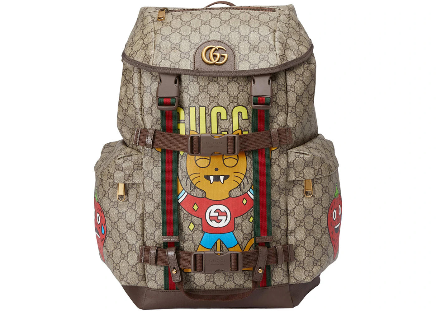 doden rijk Pence Gucci Cat Print Skateboard Backpack GG Supreme Beige/Ebony in Canvas with  Gold-tone - US