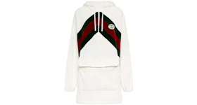 Gucci Chenille Web Hooded Dress White