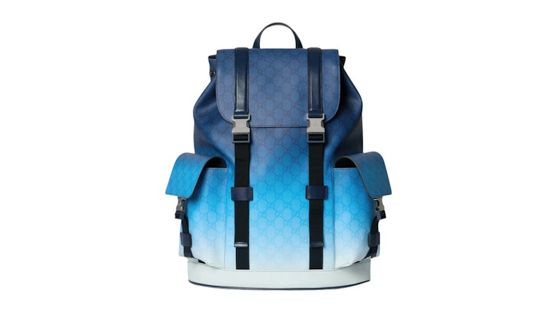 Gucci Chroma Large Monogram Backpack Blue/ White