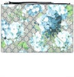 Gucci Clutch Blue Blooms Large Beige/Ebony in Canvas with Silver-Tone - US