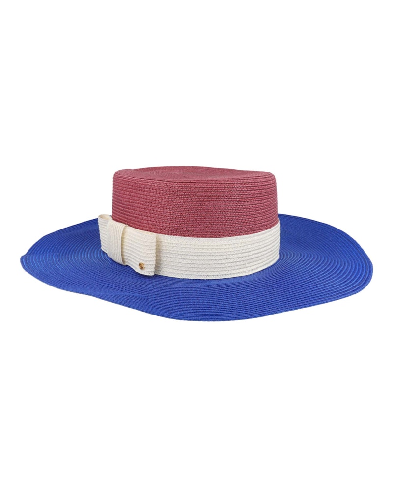 Gucci Colorblock Flat Top Hat Pink