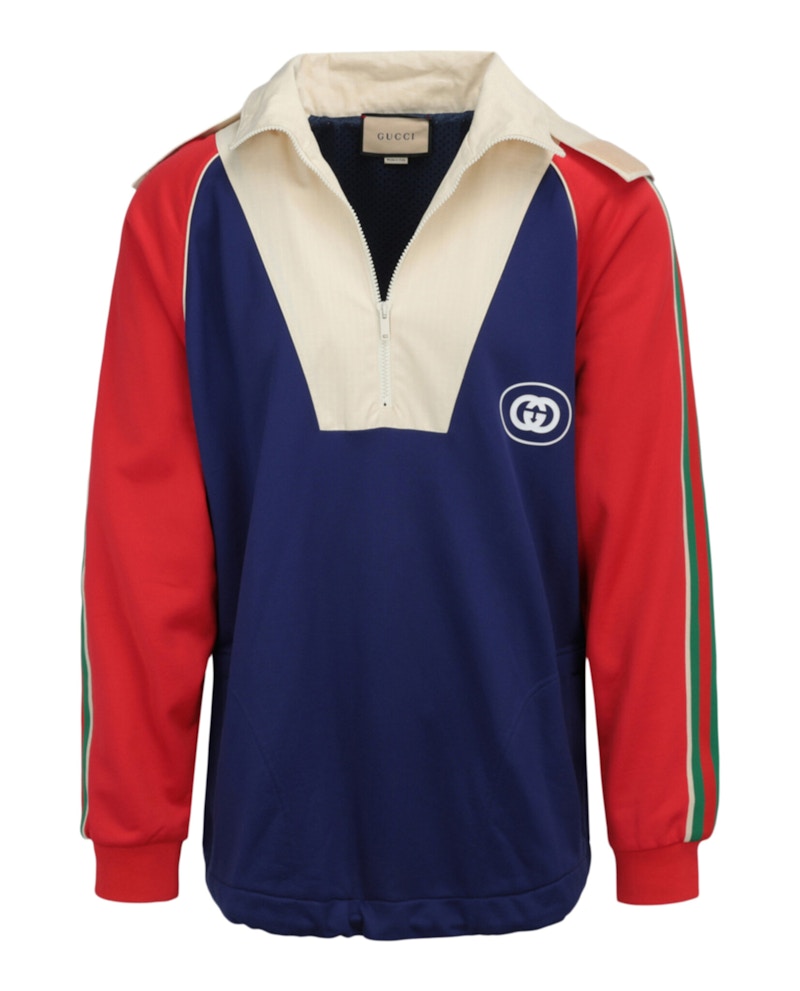 Sudadera Gucci Colorblock Logo Azul