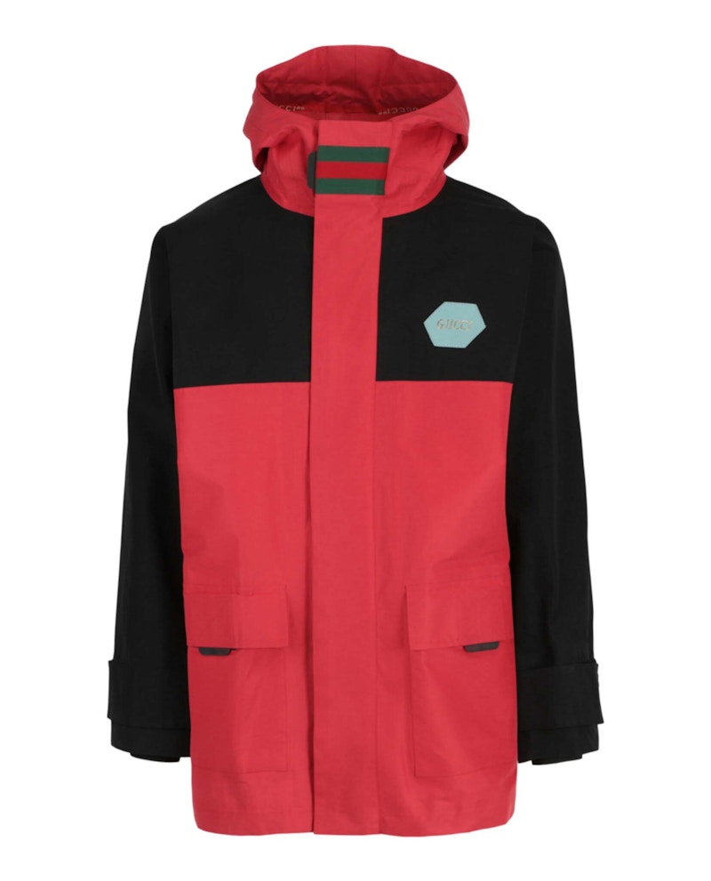 Gucci Colorblock Wasserdichte Jacke Rot