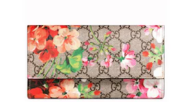 Gucci Continental Wallet GG Blooms Beige/Pink