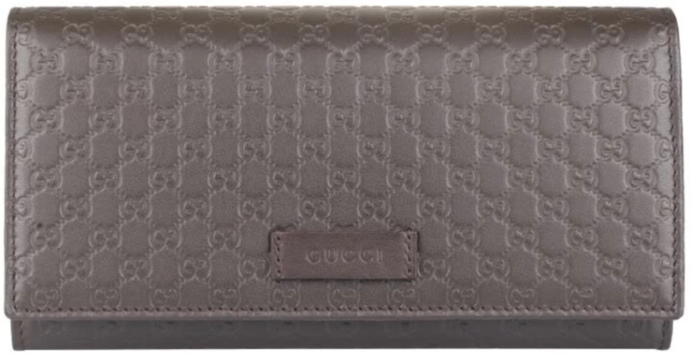 Gucci Continential Bifold Wallet Microguccissima Brown in Leather with ...