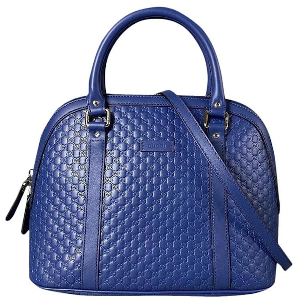 Gucci Convertible Dome Medium Microguccissima Blue in Leather with ...